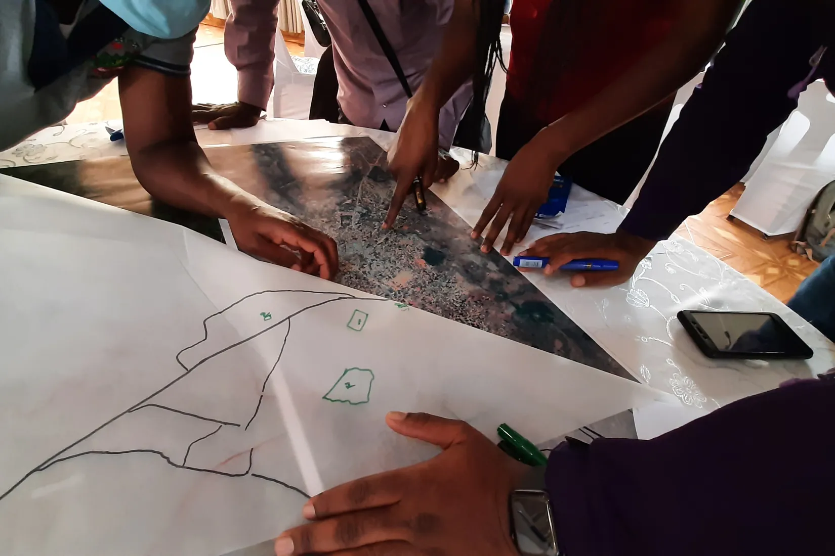 Cartografía participativa en Gorongosa, Mozambique, ONU-Habitat